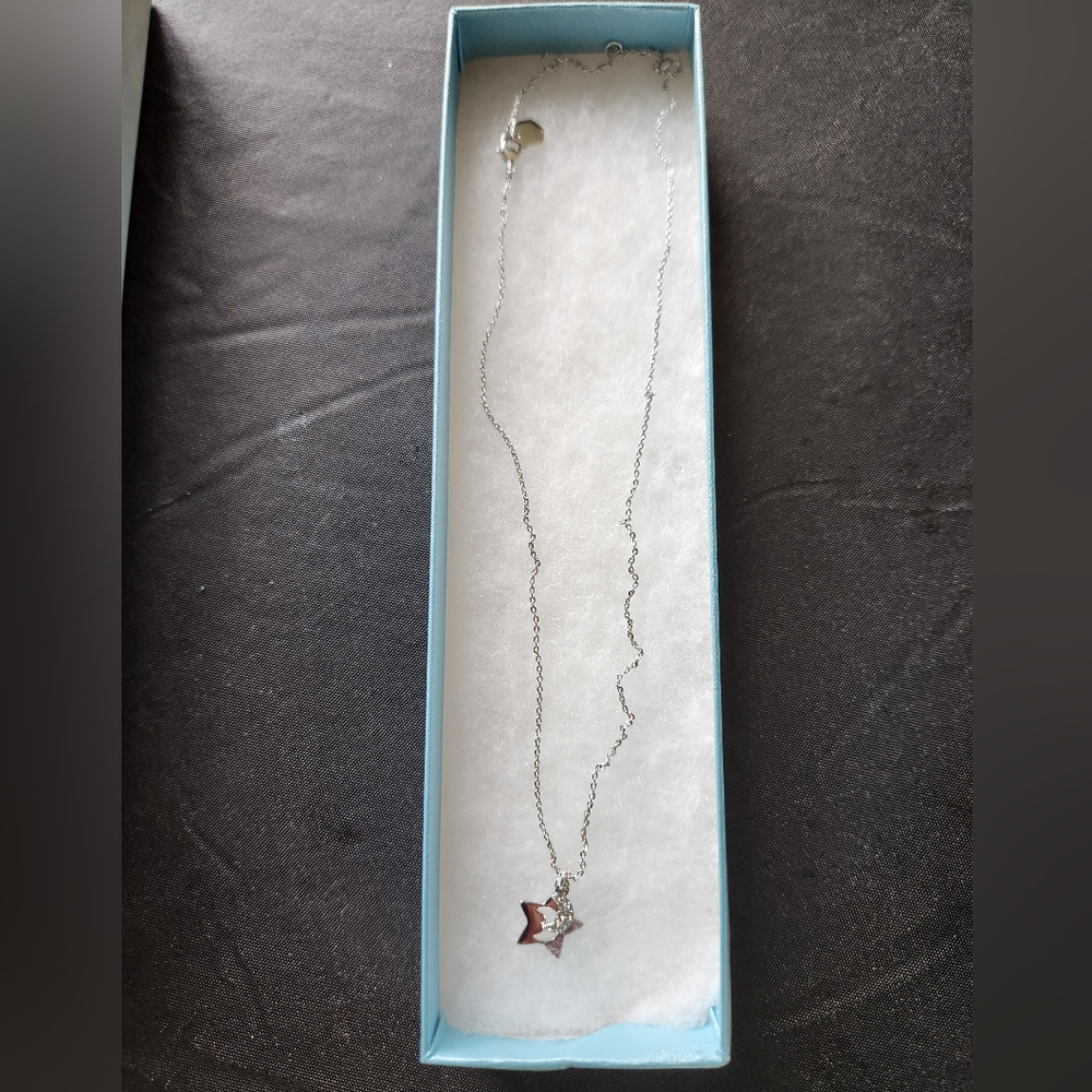 NIB Touchstone Crystal Over The Moon Necklace 1287N - Picture 2 of 3